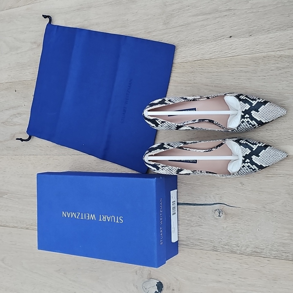 NWB Stuart Weitzman Leigh 95 Snake Skin pumps